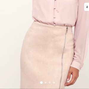 Pink midi skirt